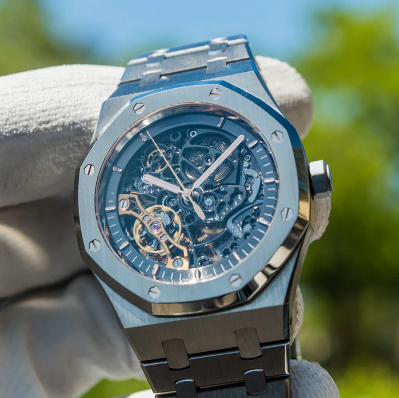 Luxury Watches - Horizon Skeleton Dual-Tone