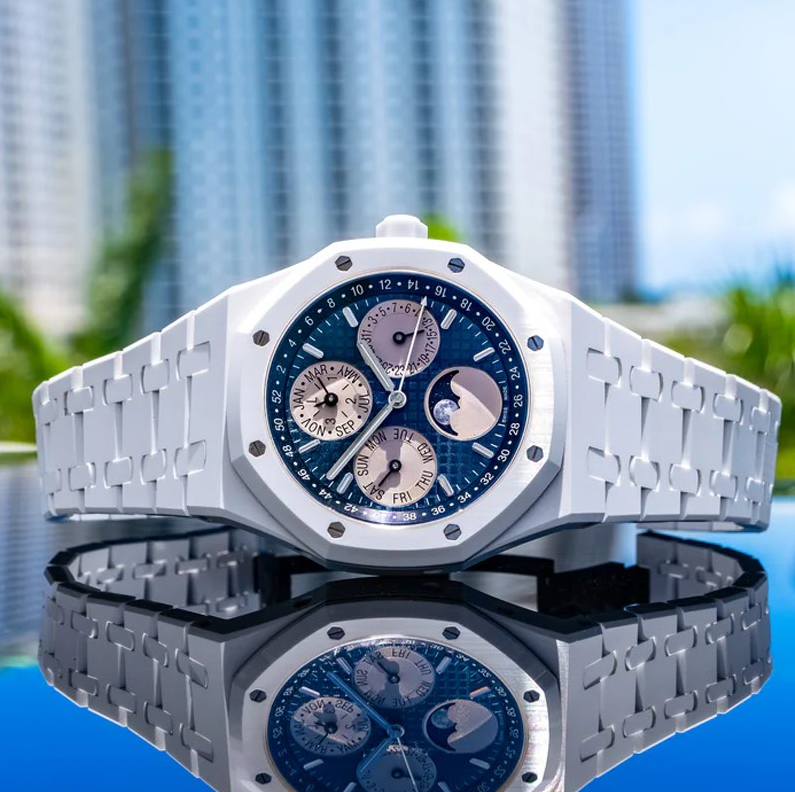 Luxury Watches - Royal Oak Perpetual Calendar White