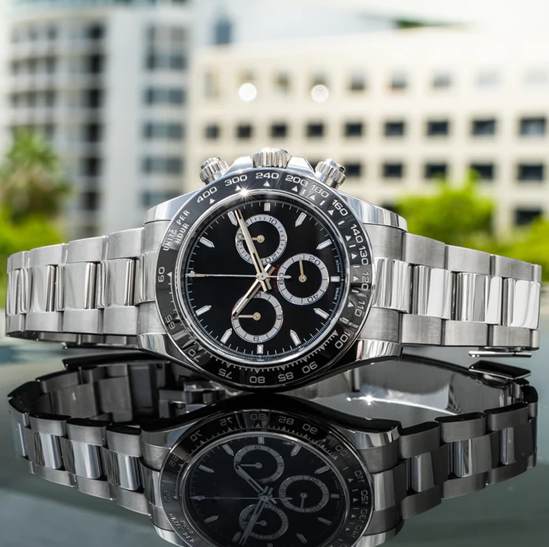 Luxury Watches - Daytona Racing Black Steel